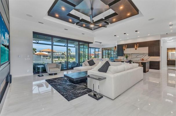 Interior, Kitchen, Living room, Pendant Lights, Recessed Lighting