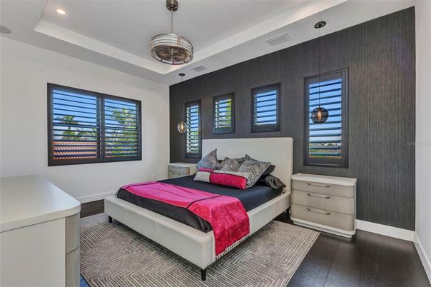 Bedroom, Interior, Pendant Lights, Recessed Lighting