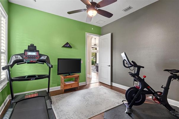 Fitness Equipment, Interior, Wood Texture Flooring