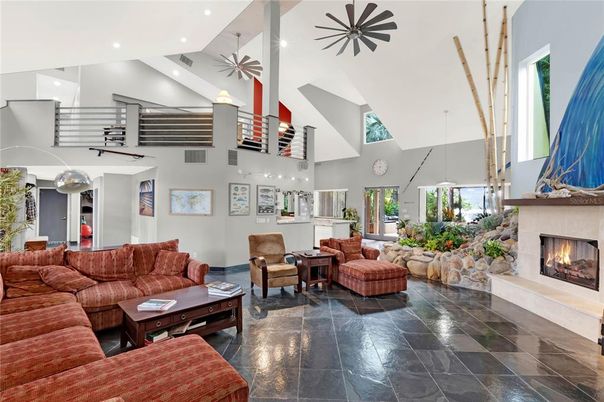 Fireplace, Interior, Living room, Pendant Lights, Recessed Lighting