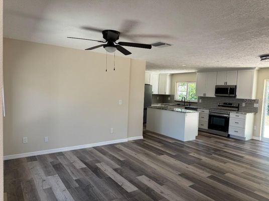 Interior, Kitchen, Wood Texture Flooring