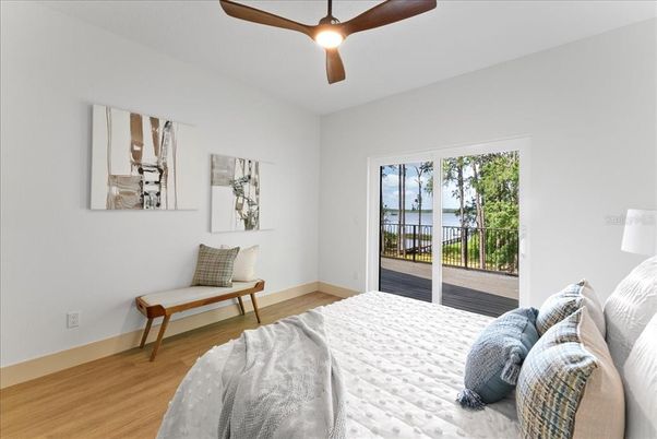 Bedroom, Interior, Water, Wood Texture Flooring