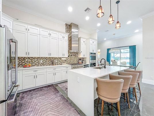 Interior, Kitchen, Pendant Lights, Recessed Lighting, Stainless Steel Appliances