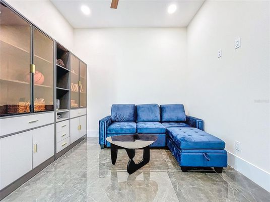 Interior, Living room, Recessed Lighting