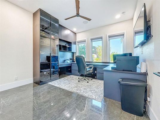 Home Office, Interior, Recessed Lighting