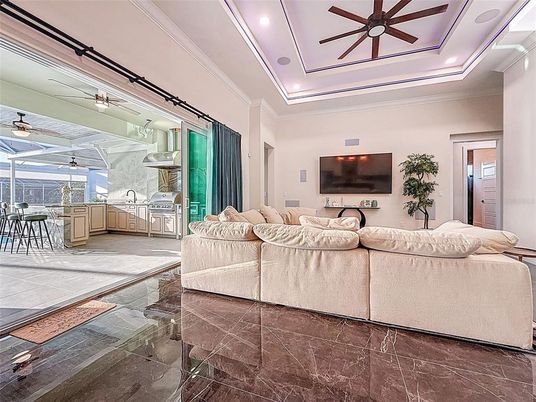 Interior, Living room, Recessed Lighting