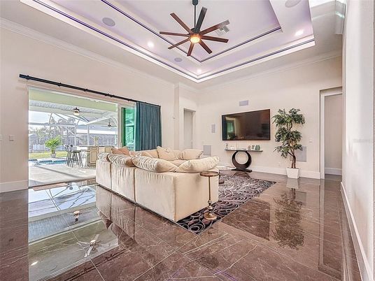 Interior, Living room, Recessed Lighting