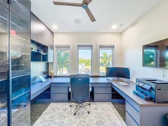 Home Office, Interior, Recessed Lighting