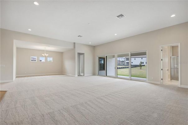 Chandelier, Empty room, Interior, Recessed Lighting