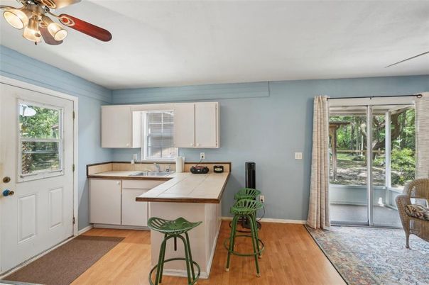 Interior, Kitchen, Wood Texture Flooring