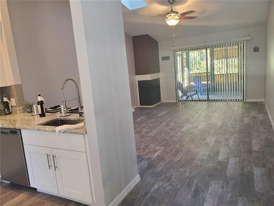 Interior, Kitchen, Wood Texture Flooring