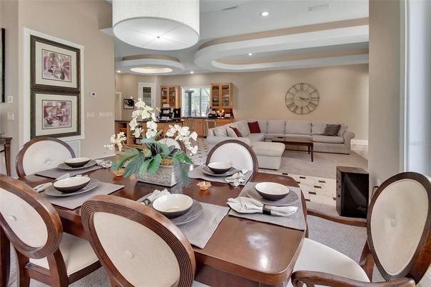 Dining room, Interior, Living room, Recessed Lighting