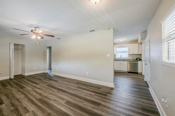 Empty room, Interior, Kitchen, Wood Texture Flooring