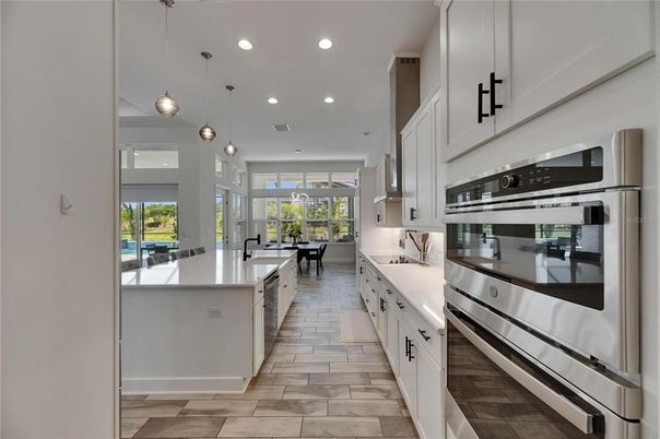 Interior, Kitchen, Pendant Lights, Recessed Lighting, Stainless Steel Appliances