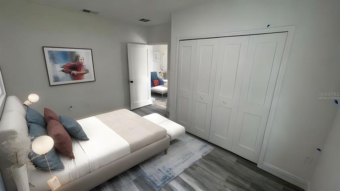 Bedroom, Interior, Wood Texture Flooring