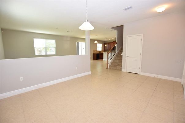 Empty room, Interior, Kitchen, Pendant Lights, Recessed Lighting