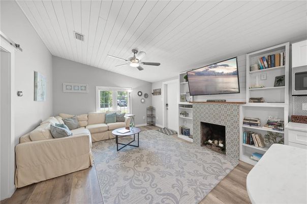 Fireplace, Interior, Living room, Wood Texture Flooring