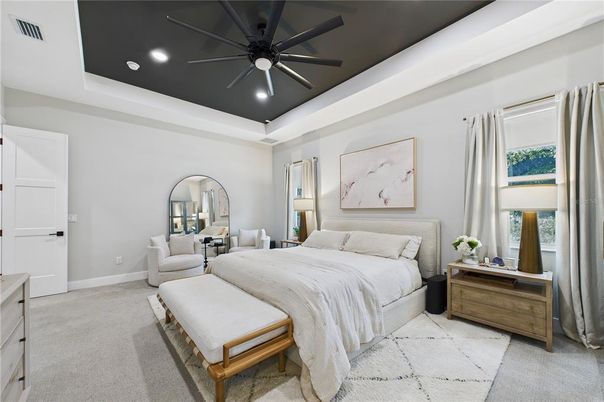 Bedroom, Interior, Recessed Lighting