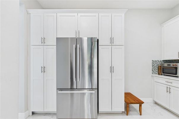 Interior, Kitchen, Marble, Stainless Steel Appliances
