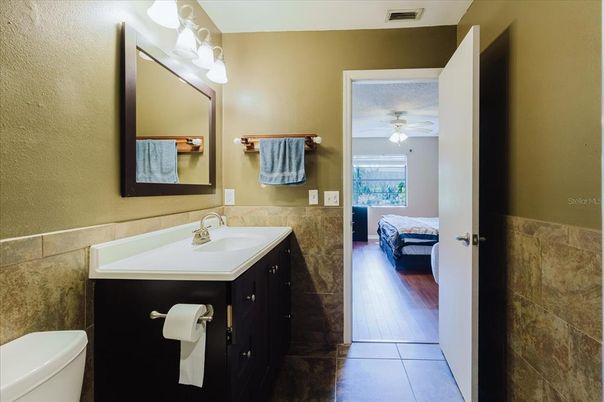 Bathroom, Interior, Wood Texture Flooring