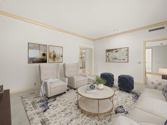 Interior, Living room, Recessed Lighting