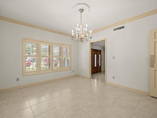 Chandelier, Empty room, Interior