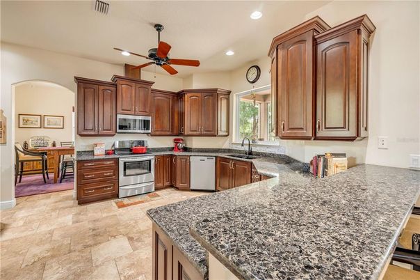 Dining room, Interior, Kitchen, Recessed Lighting, Stainless Steel Appliances