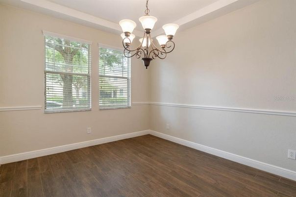 Chandelier, Empty room, Interior, Wood Texture Flooring