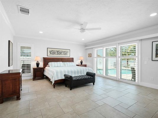 Bedroom, Interior, Recessed Lighting