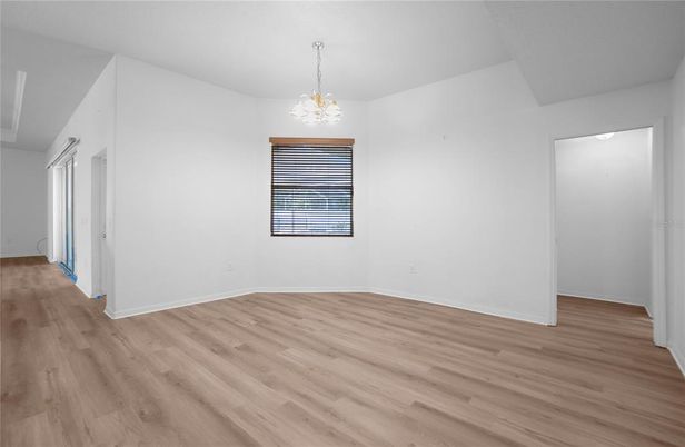 Chandelier, Empty room, Interior, Wood Texture Flooring