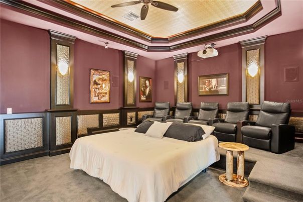 Bedroom, Home Theatre Room, Interior, Theatre Room