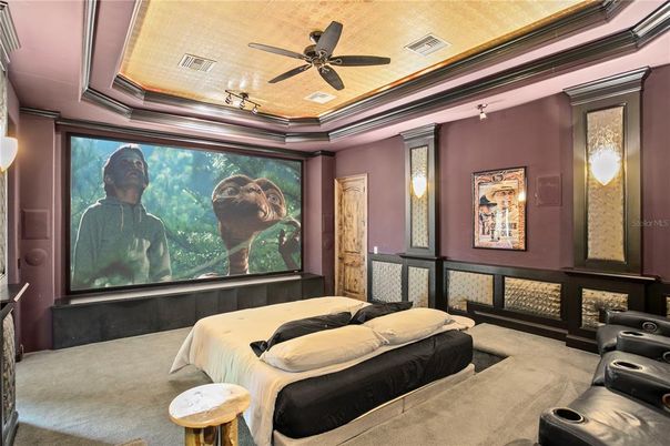 Home Theatre Room, Interior, Projection Screen, Recessed Lighting, Theatre Room