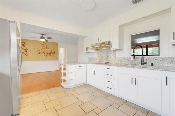Interior, Kitchen, Wood Texture Flooring