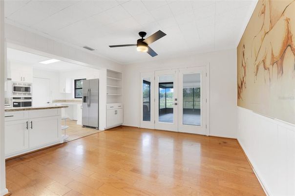 Empty room, Interior, Kitchen, Wood Texture Flooring