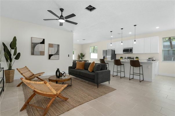 Interior, Kitchen, Living room, Pendant Lights, Recessed Lighting