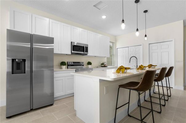 Interior, Kitchen, Pendant Lights, Recessed Lighting, Stainless Steel Appliances
