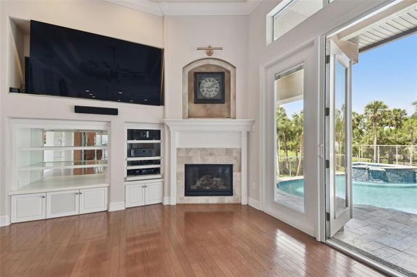 Fireplace, Interior, Wood Texture Flooring
