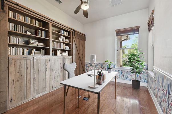 Home Office, Interior, Wood Texture Flooring