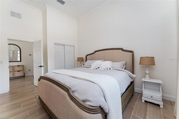 Bedroom, Interior, Wood Texture Flooring
