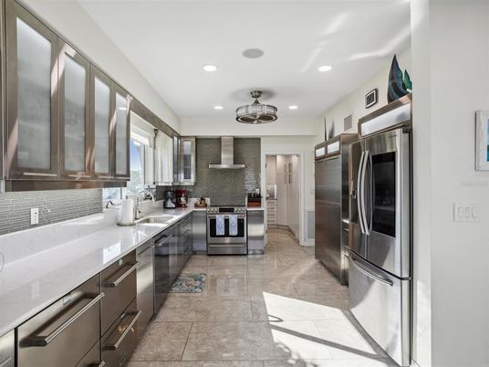 Interior, Kitchen, Recessed Lighting, Stainless Steel Appliances