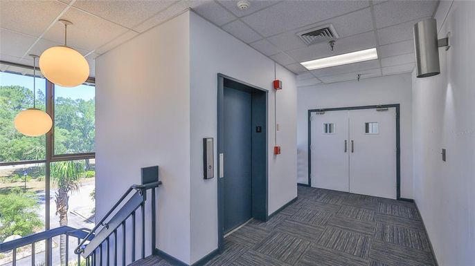 Elevator, Interior, Pendant Lights