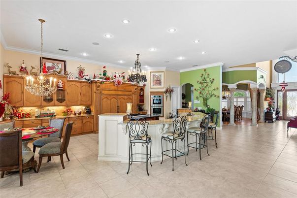 Chandelier, Dining room, Interior, Kitchen, Recessed Lighting
