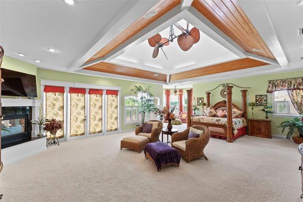 Bedroom, Fireplace, Interior, Recessed Lighting