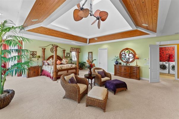 Bedroom, Interior, Recessed Lighting, Wooden Ceilings