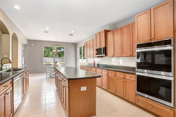 Dining room, Interior, Kitchen, Recessed Lighting, Stainless Steel Appliances