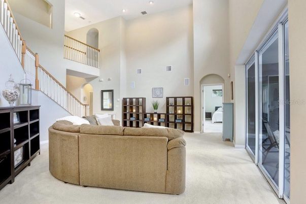 Interior, Living room, Recessed Lighting