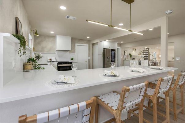 Interior, Kitchen, Pendant Lights, Recessed Lighting, Stainless Steel Appliances