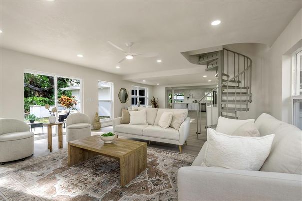 Interior, Living room, Recessed Lighting