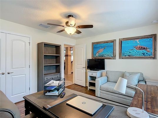 Home Office, Interior, Wood Texture Flooring