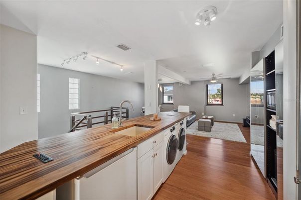 Interior, Kitchen, Wood Texture Flooring